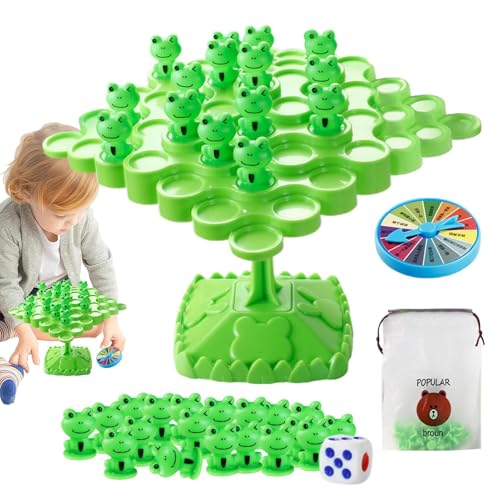 Krujecnt -Gleichgewichtsspiel, Frog Balance Tree - Desktop Frog Balance Toy für Mädchen,Kreatives Familien -Tabletop -Puzzlespiel für Kinder, Mädchen, Jugendliche, Erwachsene von Krujecnt