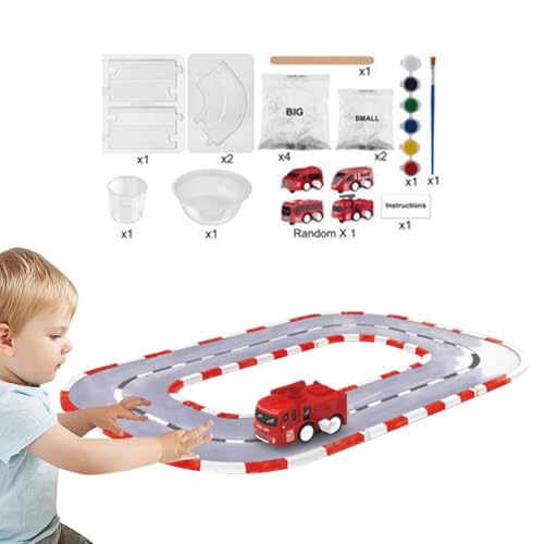 Krujecnt Gleis-Malspielzeug,Gleis-Malspielzeug - Malset Track Play Set - Leicht zusammenzubauendes Gleis- und Lernschienen-Set für Kinder, Mädchen, Weihnachten, Geburtstag von Krujecnt