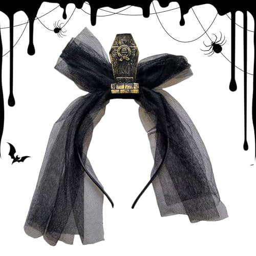 Krujecnt Halloween Kopfband - Vintage Grabstein Haarreif Mit Schleier Für Cosplay,Gruselige Kostümzubehör Für Karneval Maskenbälle Bühnenauftritte Krujecnt Halloween Kopfband - Vintage Grabstein Haarreif Mit Schleier Für Cosplay,Gruselige Kostümzubehör Für Karneval Maskenbälle Bühnenauftritte von Krujecnt