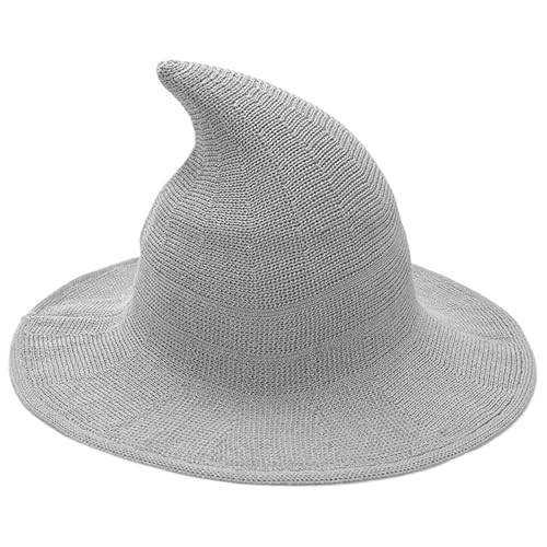 Krujecnt Hexenhüte Halloween | Halloween Strick Hexenhut Mit Breiter Krempe,Atmungsaktive Kopfbekleidung Zum Verkleiden Für Herren Damen Erwachsene Maskerade Fest Veranstaltung Krujecnt Hexenhüte Halloween | Halloween Strick Hexenhut Mit Breiter Krempe,Atmungsaktive Kopfbekleidung Zum Verkleiden Für Herren Damen Erwachsene Maskerade Fest Veranstaltung von Krujecnt