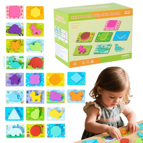 Krujecnt Hölzerne Formen Puzzle | Buntes Lernspielzeug Für Kleinkinder - Leicht Greifbares Motorikbrett Zur Förderung Der Feinmotorik Für Kinderkrippe Und Kindergarten Krujecnt Hölzerne Formen Puzzle | Buntes Lernspielzeug Für Kleinkinder - Leicht Greifbares Motorikbrett Zur Förderung Der Feinmotorik Für Kinderkrippe Und Kindergarten von Krujecnt