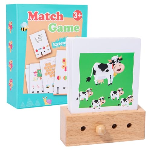 Krujecnt Karteikarten für frühes Lernen, Lernspielzeug für Lernkarten,Lernkarten für Kleinkinder im Vorschulalter, Spielzeug - Flash Cards Sight Animal Wortspiele für Kinder, Kinder, Mädchen, von Krujecnt