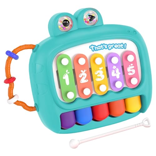 Krujecnt Kinder-Xylophon, Spielzeugklavier - Süßes Musikspielzeug für Kinder - Kindermusik-Spielzeug für die frühkindliche Bildung, handklopfende Klaviertastatur für Musiklernen und Unterhaltung von Krujecnt