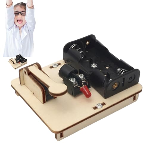 Krujecnt Lehrmittel für wissenschaftliche Projekte, Physik-Experimentierset - Telegraph Science Experiment Kit Elektrischer Modellbausatz | STEM-Lernkit, Bildungsschaltkreis-Kit für Labor und Schule Krujecnt Lehrmittel für wissenschaftliche Projekte, Physik-Experimentierset - Telegraph Science Experiment Kit Elektrischer Modellbausatz | STEM-Lernkit, Bildungsschaltkreis-Kit für Labor und Schule von Krujecnt