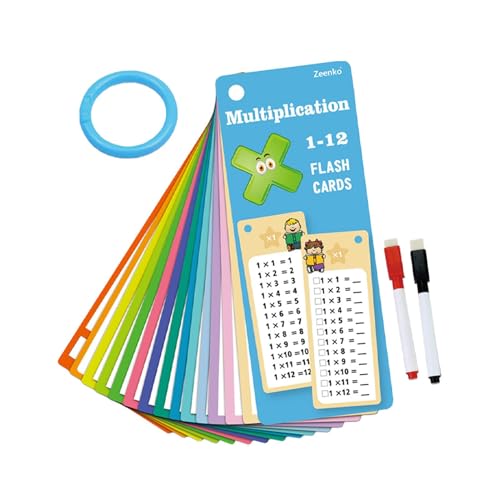 Krujecnt Lernen von Mathe-Lernkarten, Mathe-Spielkarten, Mathe-Lernspiel mit Ring, Reisespiele, Zahlenkarten, Mathe-Spielzeug für das Klassenzimmer zu Hause von Krujecnt