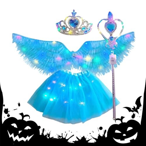 Krujecnt Leuchtende Engel Flügel Für Kinder | Leuchtende Engelsflügel Für Mädchen | Zubehör Set für Fotos Party Hochzeit Halloween Karneval Geburtstag Fest Krujecnt Leuchtende Engel Flügel Für Kinder | Leuchtende Engelsflügel Für Mädchen | Zubehör Set für Fotos Party Hochzeit Halloween Karneval Geburtstag Fest von Krujecnt
