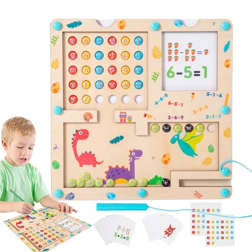 Krujecnt Magnetische Mathematiktafel, magnetische Lerntafel,Buntes Zählbrettspiel - Zähl-Mathe-Spielzeug, Mathe-Spiele für Kinder, pädagogisches Mathe-Brettspiel für Studenten, Kinder, Familie von Krujecnt