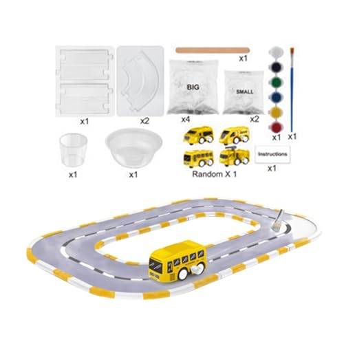 Krujecnt Malbahn-Spielzeug, Malbahn-Spielzeug für Kinder,Malset Track Play Set - Leicht zusammenzubauendes Gleis- und Lernschienen-Set für Kinder, Mädchen, Weihnachten, Geburtstag von Krujecnt