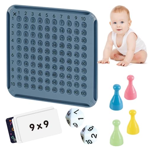 Krujecnt Math Game Board, Math Game für Kinder, Holzmathematik -Lernspielzeug für Heimschule, Multiplikationsspiel -Lernspielzeug für Kleinkindkind und Vorschule von Krujecnt