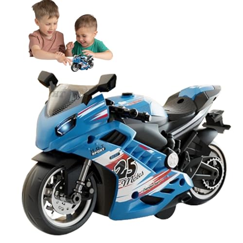 Krujecnt Motorrad Spielzeug Für Jungens Mädchen, Motorrad Spielzeugfigur Für Kinder, Kleines Lernspielzeug Mit Licht- Und Soundeffekten Für Kinder von Krujecnt