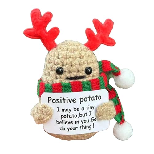 Krujecnt Positive Gemüses Häkelplüschtiere, Emotionale Unterstützung Kartoffel, Lustige Emotionale Unterstützung Kartoffel Plüsch, Inspirierende Kartoffel-Häkelpuppen, Wolle Gestrickt Kartoffel Krujecnt Positive Gemüses Häkelplüschtiere, Emotionale Unterstützung Kartoffel, Lustige Emotionale Unterstützung Kartoffel Plüsch, Inspirierende Kartoffel-Häkelpuppen, Wolle Gestrickt Kartoffel von Krujecnt