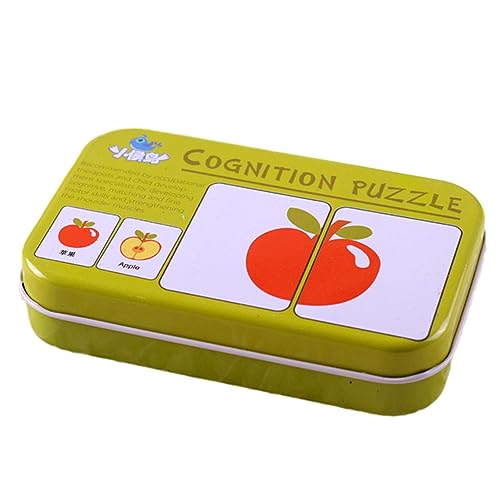 Krujecnt Rätsel für Kinder, Puzzle Rätsel Set, Buntes Lehrspielzeug für frühe Bildung, Hölzerne feinmotorische Fähigkeiten Lernen Rätsel, Vorschulbildung für, Mädchen, Mädchen von Krujecnt