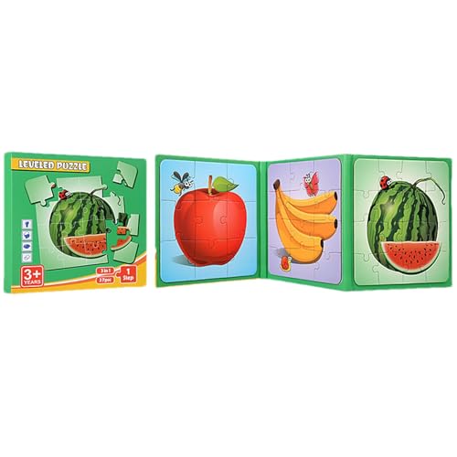 Krujecnt Reisepuzzles für Kinder im von 3–5 Jahren, Magnetpuzzles für Kinder,Das Unterwasserwelt-Puzzle | Magnetisches Puzzle-Buch für Kleinkinder, Reise-Aktivitätsspielzeug für Kinder, Spiele von Krujecnt