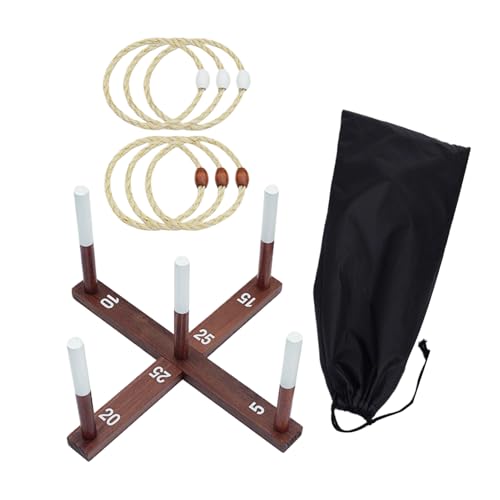 Krujecnt Ringwurfspiel Wurfspiele Ring Toss Game, Familienspiel Mit Tragetasche Für Rasen, strande, Terrasse, Teambuilding, Camping & Gartenpartys Krujecnt Ringwurfspiel Wurfspiele Ring Toss Game, Familienspiel Mit Tragetasche Für Rasen, strande, Terrasse, Teambuilding, Camping & Gartenpartys von Krujecnt