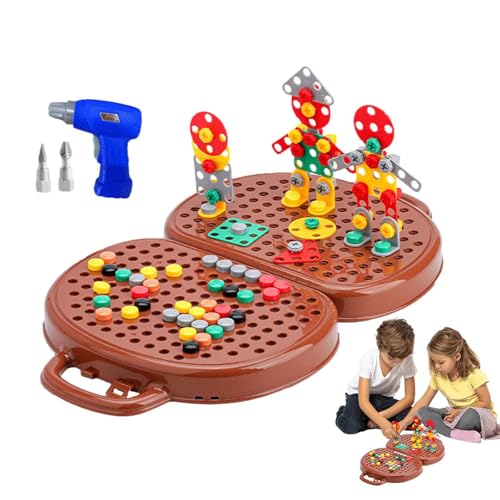 Krujecnt -Schraubendreher-Brett-Set, Schrauben- und Mutternspielzeug | Feinmotorikspielzeug,Langlebiges, reißfestes, neuartiges Schraubenzieher-Spielzeugset aus Holz für Kleinkinder zur Entwicklung von Krujecnt