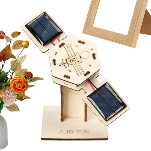 Krujecnt Solar -Satellitenmodell, Solar -Satellitenmodell -Kit - Kinder handgefertigtes Wissenschaftsexperiment -Kit | Kreatives Schulexperiment Spielzeug für Eintritt, Klassenzimmer von Krujecnt