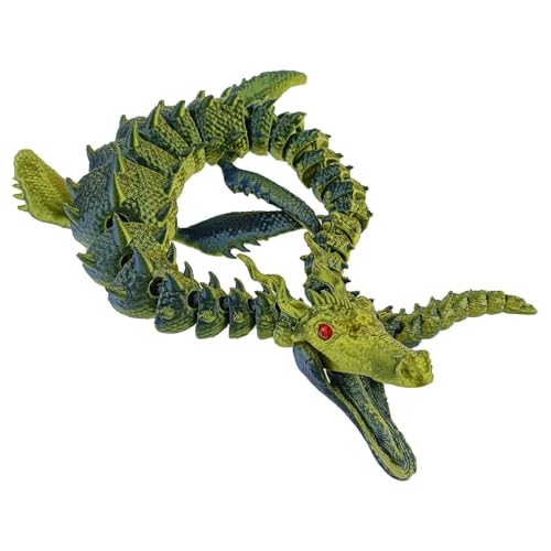 Krujecnt Three-dimensional Gedrucktes dracshen Spielzeug, Flexible Gelenke Articulated Dragon, Voll Bewegliches Three-dimensional Gedrucktes Mystery Animals Zappelspielzeug Für Home Decor (Stil C) von Krujecnt