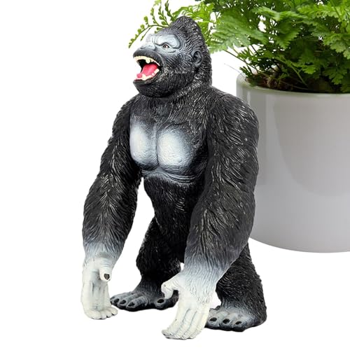 Krujecnt Tierfiguren Gorilla, Gorilla Modell - Roaring Action Figure Toys | Wild Life Jungle Tiermodell, Kuchen Dschungeltiere zu Weihnachten und Geburtstag für Mädchen von Krujecnt