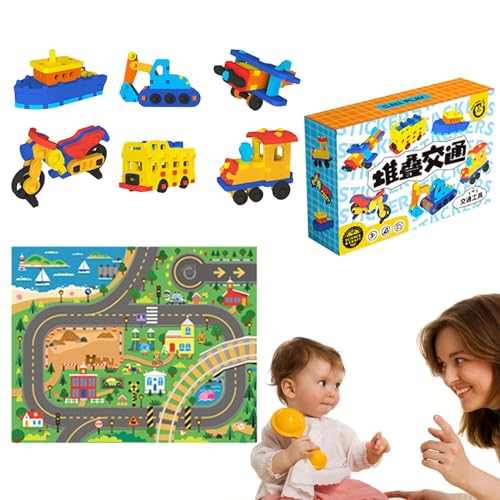 Krujecnt Zerlegbares Autospielzeug, Zerlegbares Auto-Set, Montagewagen-Set, Lernspielzeug zum Bauen, STEM-Lernaktivitäten, Rollenspielspielzeug für Kinder ab 3 Jahren von Krujecnt