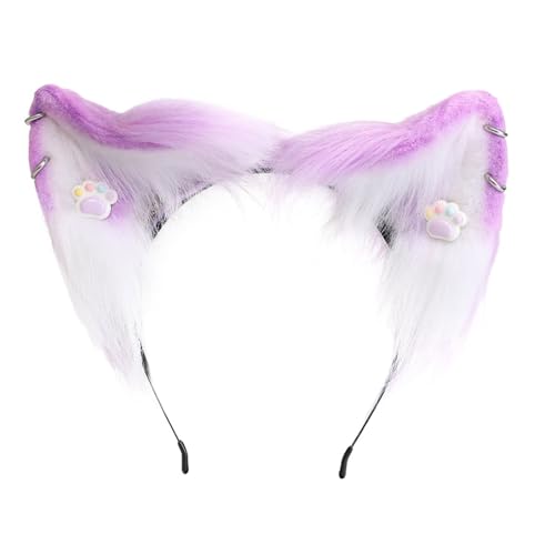 Ksikdeg Anime Cosplay Requisiten Haarreifen pelziges Haarstyling für Halloween Stirnband pelziges Kätzchen Tier Karneval von Ksikdeg