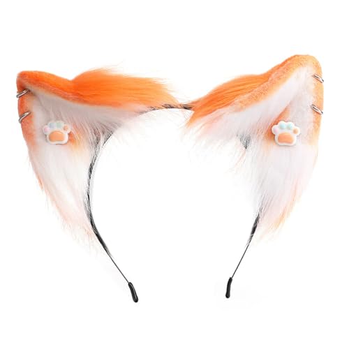 Ksikdeg Anime Cosplay Requisiten Haarreifen pelziges Haarstyling für Halloween Stirnband pelziges Kätzchen Tier Karneval von Ksikdeg