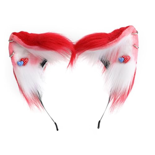 Ksikdeg Anime Cosplay Requisiten Haarreifen pelziges Haarstyling für Halloween Stirnband pelziges Kätzchen Tier Karneval von Ksikdeg