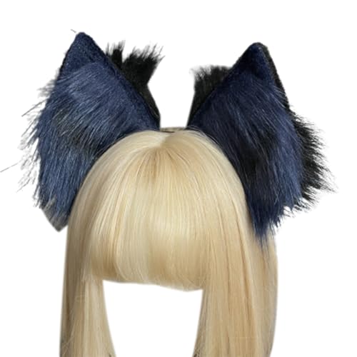 Ksikdeg Anime Cosplay Requisiten Wolf Haarreif pelziger Schwanz Haarstyling für Halloween Stirnband pelziges Kätzchen Tier Karneval von Ksikdeg