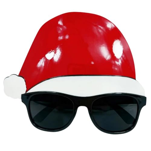 Ksikdeg Einzigartige Urlaubsbrille für Weihnachtsfeiern, lustige Cartoon-Weihnachtsmann-Brille, Rahmen, Urlaub, Party, Kostüm, Brillen, Requisiten von Ksikdeg