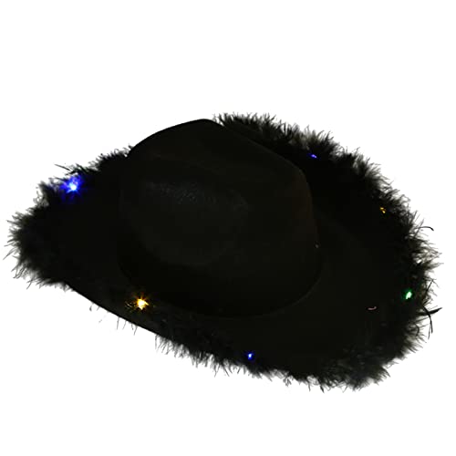 Ksikdeg LED-Cowgirl-Hut, Cowboyhut, Junggesellinnenabschied, beleuchteter Cowboyhut, Brautparty-Hut, Braut-Cowboyhut von Ksikdeg