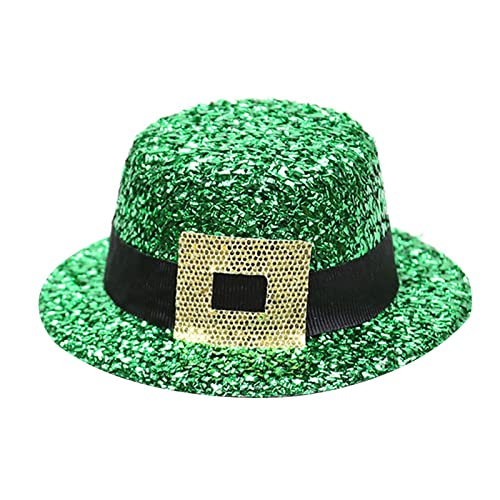 Ksikdeg St. Patrick Haarspange mit glitzerndem grünem Hut, Haarnadel, Karneval, Feier, Haarspange für Erwachsene und Kinder von Ksikdeg