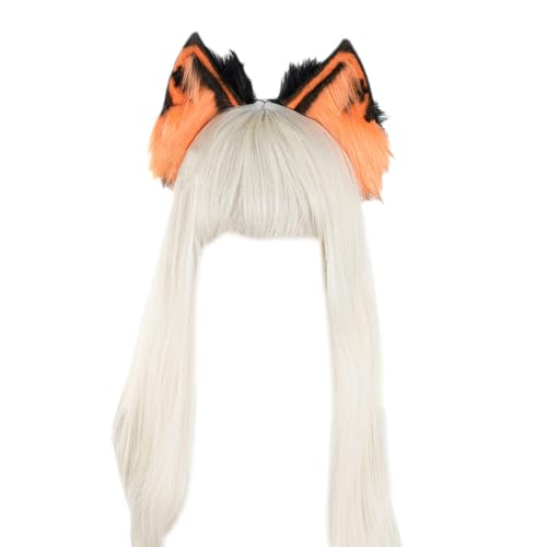 Ksikdeg Wolf Ohr Stirnband Kätzchen Mädchen Cosplay Zubehör Ohren Fursuit Maskerade Halloween Cosplay Party von Ksikdeg