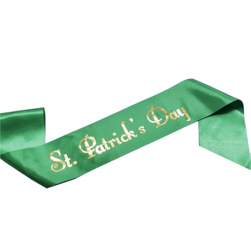 Patricks Day irische grüne Schärpe Schleife Stirnband Irland Party Dekoration Haarschmuck Kostüm Requisiten für Erwachsene Kinder von Ksikdeg