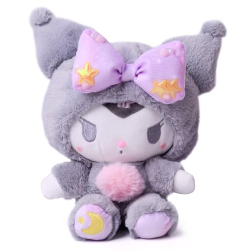 Ksopsdey Kawaii Plüschtier Spielzeug, Kuscheltier für Kinder Cartoon Plüschtier Anime Plush Flauschiges Plüschtier für Kinder Puppe Plüsch Geburtstag Weihnachten Geschenk (Grey) von Ksopsdey