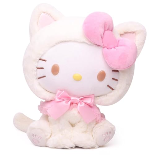 Ksopsdey Kawaii Kitty Plüschtier Spielzeug, Plüschtier für Kinder Cartoon Plüschtier Anime Plush Flauschiges Plüschtier für Kinder Puppe Plüsch Geburtstag Weihnachten Geschenk (White) von Ksopsdey