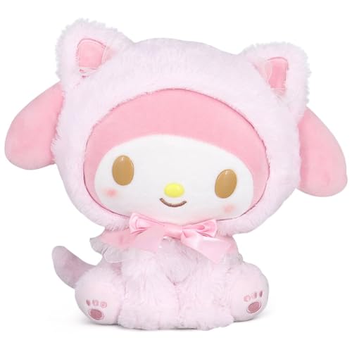 Ksopsdey Melody Plüschtier Spielzeug, Plüschtier für Kinder Cartoon Plüschtier Anime Plush Flauschiges Plüschtier für Kinder Puppe Plüsch Geburtstag Weihnachten Geschenk (pink) von Ksopsdey