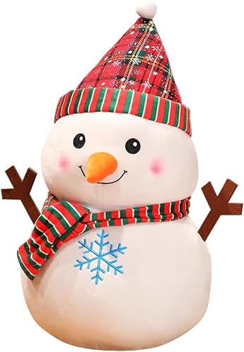 Ksopsdey Weihnachten Dekoration Stofftiere Elch Schneemann, Schneemann Kuscheltier, Schneemann Plüschtier Kuscheltiere Plüschpuppe für Kinder Mädchen Jungen Erwachsene von Ksopsdey