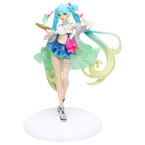 Miku Anime Figuren Miku Figuren Statue, Hatsunes Actionfigur Mikus, Anime Modell Statue, Puppe Desktop-Ornamente, Sammelfigur Kuchen Topper Geschenke für Anime-Fans, Kinder -C von Ksopsdey