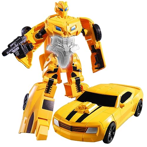 Trans-Former Spielzeug, 2 in 1 Deformierter Auto Roboter Spielzeug, Bumblebee Action Figure, Transformation Spielzeug, Geschenke für Erwachsene und Kinder 7+ von Ksopsdey