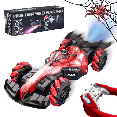 Spider Ferngesteuertes Auto ab 3 4 5 6 7 8 9 10 Jahre - 2.4 GHz 1:16 RC Auto Spielzeug mit LED Licht & 360°Drehung & Sprühfunktion, Weihnachten Geburtstags Geschenke Junge Kinder Spiele Indoor Outdoor Spider Ferngesteuertes Auto ab 3 4 5 6 7 8 9 10 Jahre - 2.4 GHz 1:16 RC Auto Spielzeug mit LED Licht & 360°Drehung & Sprühfunktion, Weihnachten Geburtstags Geschenke Junge Kinder Spiele Indoor Outdoor von Kssvzz
