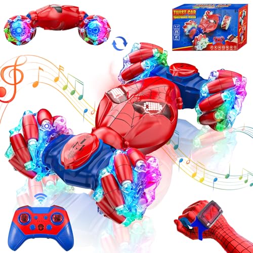 Spider Handsteuerung Ferngesteuertes Auto - 2.4GHz Doppelseitig RC Stunt Auto Spielzeug ab 3 4 5 6 7 8 9 10 Jahre Jungen, 360°Drehung RC Drift Autos mit Licht, Kinder Weihnachten Geburtstag Geschenke Spider Handsteuerung Ferngesteuertes Auto - 2.4GHz Doppelseitig RC Stunt Auto Spielzeug ab 3 4 5 6 7 8 9 10 Jahre Jungen, 360°Drehung RC Drift Autos mit Licht, Kinder Weihnachten Geburtstag Geschenke von Kssvzz