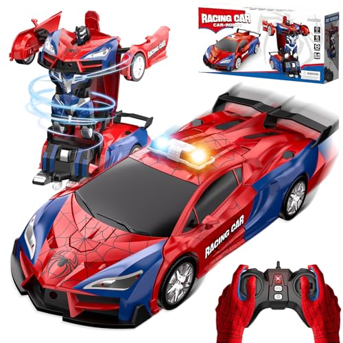 Spider Transform Ferngesteuertes Auto - 2.4GHz RC Spielzeug ab 3 4 5 6 7 8+ Jahre Junge Mädchen, 1:18 Roboter RC Auto mit One-Key Transformation & 360° Drehung, Kinder Weihnachten Geburtstag Geschenke Spider Transform Ferngesteuertes Auto - 2.4GHz RC Spielzeug ab 3 4 5 6 7 8+ Jahre Junge Mädchen, 1:18 Roboter RC Auto mit One-Key Transformation & 360° Drehung, Kinder Weihnachten Geburtstag Geschenke von Kssvzz