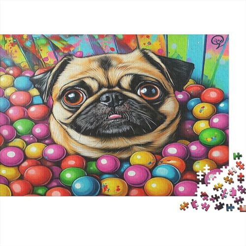 Mops 1000 Teile Puzzle, Puzzles Für Erwachsene, 1000 Teile Puzzlespiel Für Jugendliche & Erwachsene Puzzlespiel Puzzel 1000pcs (75x50cm) von KuangGeKG