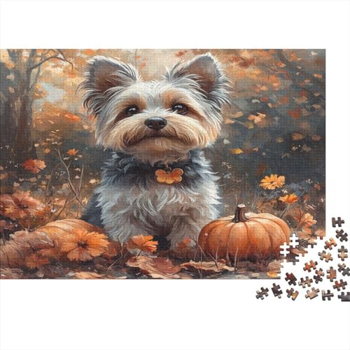 Yorkshire Terrier Puzzle 1000 Teile Erwachsene Puzzles Für Erwachsene Klassische Puzzles 1000 Teile Erwachsene Puzzlespiel Schwer Pädagogisches Spielzeug Erwachsene Kinder Puzzel 1000pcs (75x50cm) von KuangGeKG