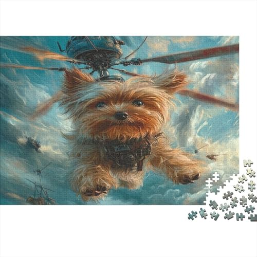 Yorkshire Terrier Puzzlespiel 1000 Teile Puzzle Für Erwachsene Und Kinder Ab 14 Jahren, Puzzle-Motiv Erwachsenen Puzzlespiel Puzzel 1000pcs (75x50cm) von KuangGeKG