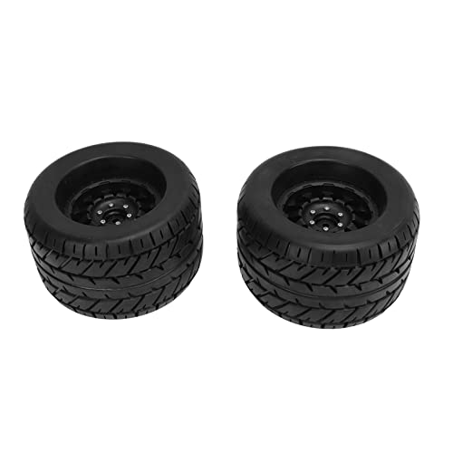 Kufoo RC Truck Hex Wheels Thick Good Grip Black Bumpy Texture RC Car Tyres mit 14 mm 1/8 Monster Coupler (Nabe, Typ B) von Kufoo