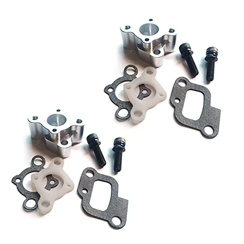 Kufughty 2X CNC Ansaug Krümmer Set für 23-30,5 CCM Gasmotor Zenoah Baja 5B 5T 5Sc 5Ive-T Rovan Motor von Kufughty