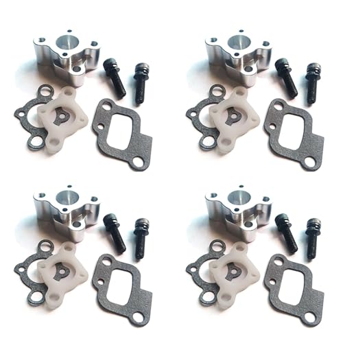 Kufughty 4X CNC Ansaug Krümmer Set für 23-30,5 CCM Gasmotor Zenoah Baja 5B 5T 5Sc 5Ive-T Rovan Motor von Kufughty