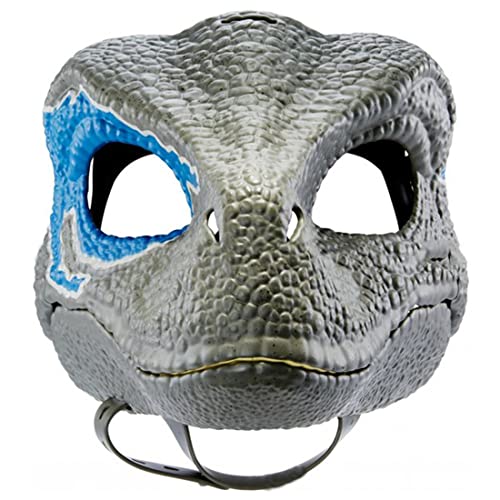 Tyrannosaurus Rex Maske Dino Maske mit Öffnung Kiefer Dinosaurier Maske Tier Raptor Maske für Halloween Cosplay (Blue A) von Kufweb