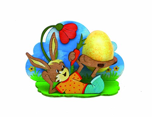 Kuhnert - Do it yourself liegend Bunny Teelichthalter Kit,15 x 10 x 7 cm von Kuhnert