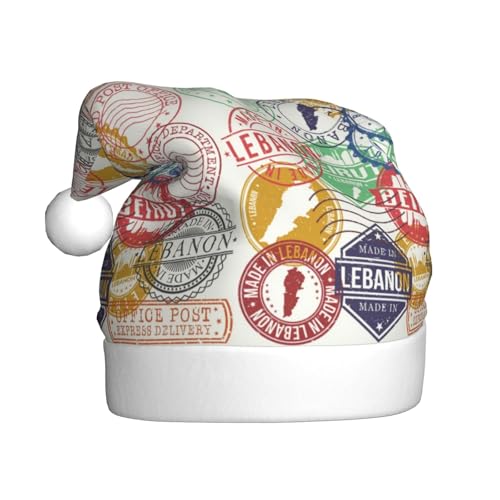 Kuilepa Reise-Stempel-Druck, Weihnachtsmütze, Weihnachtsmannmütze, Weihnachtsmütze für Erwachsene, verdickte Weihnachtsmannmützen für Weihnachten, Neujahr, Urlaub, Partyzubehör Kuilepa Reise-Stempel-Druck, Weihnachtsmütze, Weihnachtsmannmütze, Weihnachtsmütze für Erwachsene, verdickte Weihnachtsmannmützen für Weihnachten, Neujahr, Urlaub, Partyzubehör von Kuilepa
